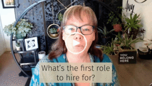 Gif of Sandra's youtube channel - What's the first role to hire for?